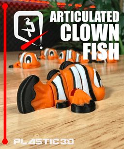 Articulated Clown Fish — The Reef's Brightest Little Swimmer 3d model