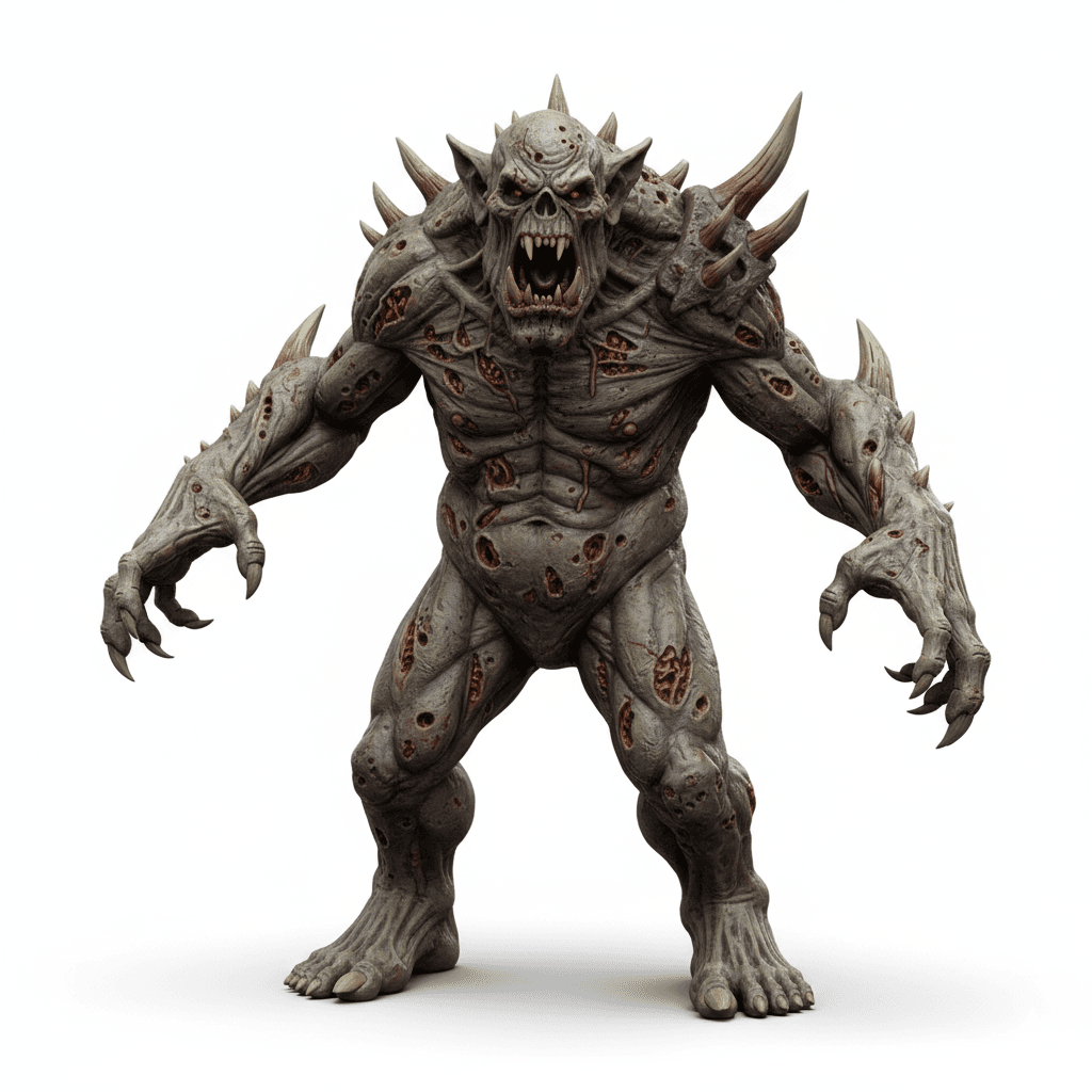 Fantasy Creature : Zombie Ogre Undead Creature Beast 3d model