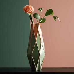 Rifletto Vase – Angular Artistry for Modern Interiors 3d model