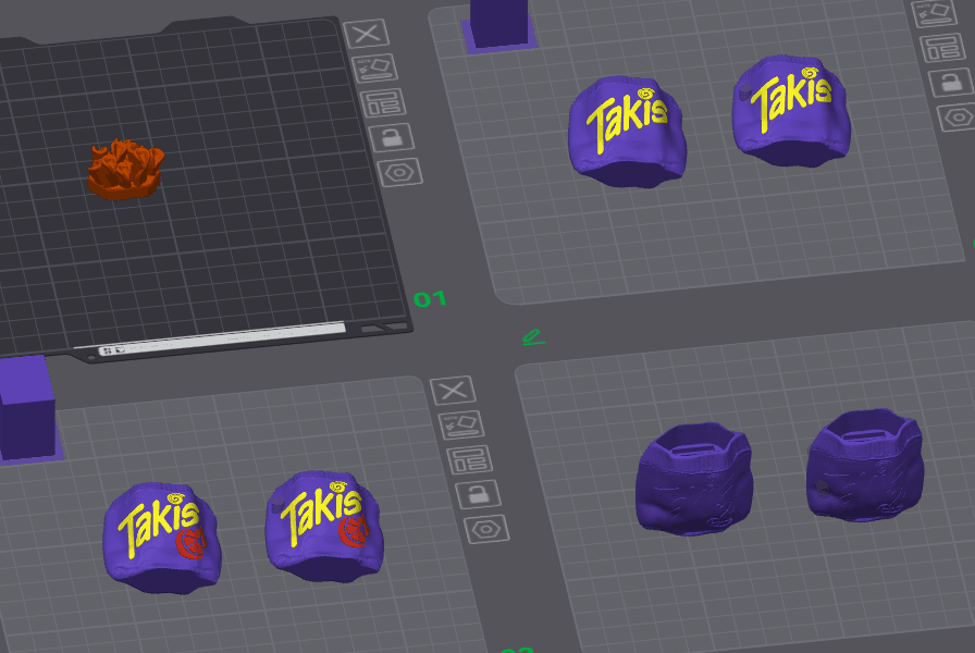 Takis Clicker Keychain 3d model