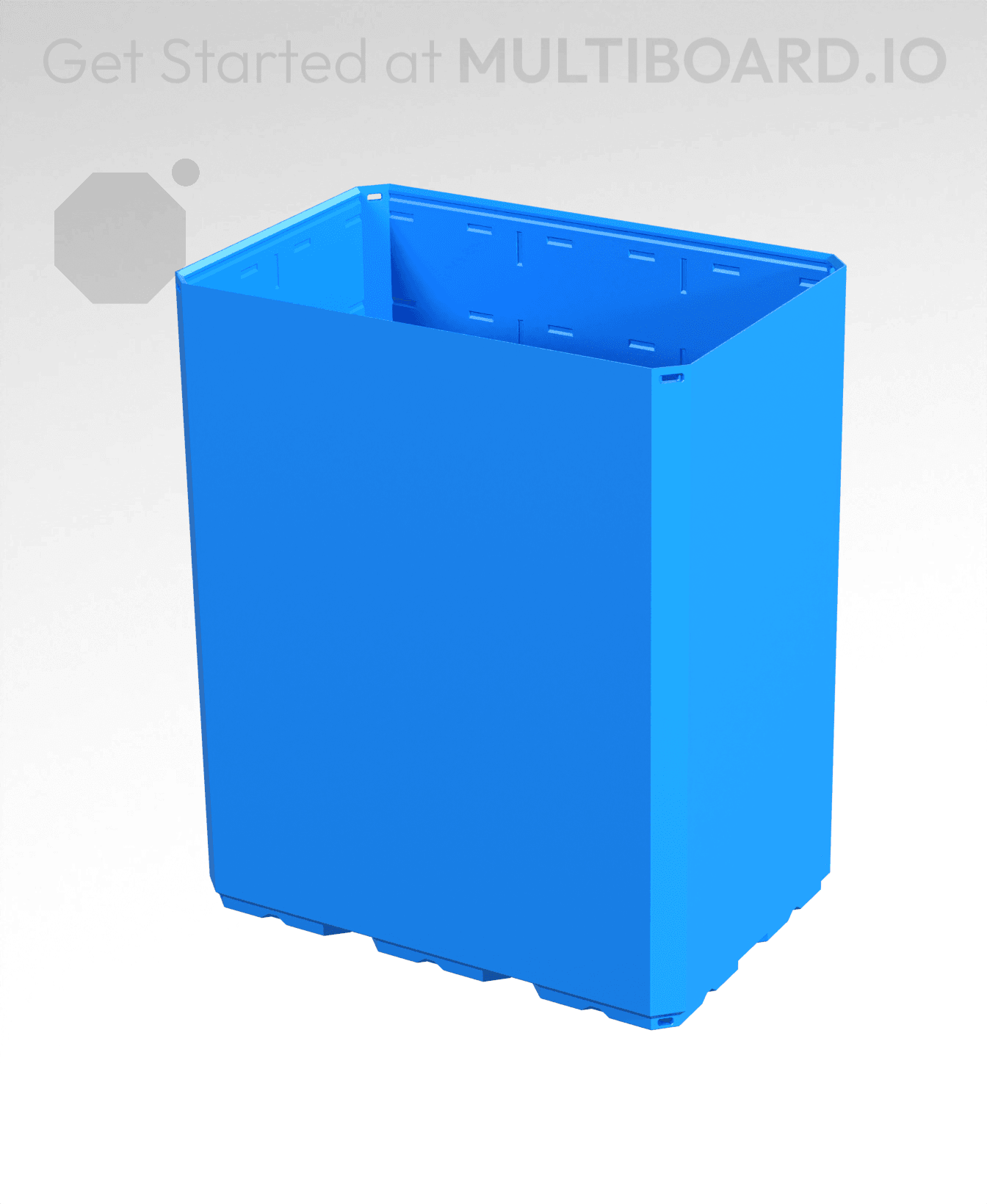 3x2x3.5 CU - Simple Walls - Multibin Shell 3d model