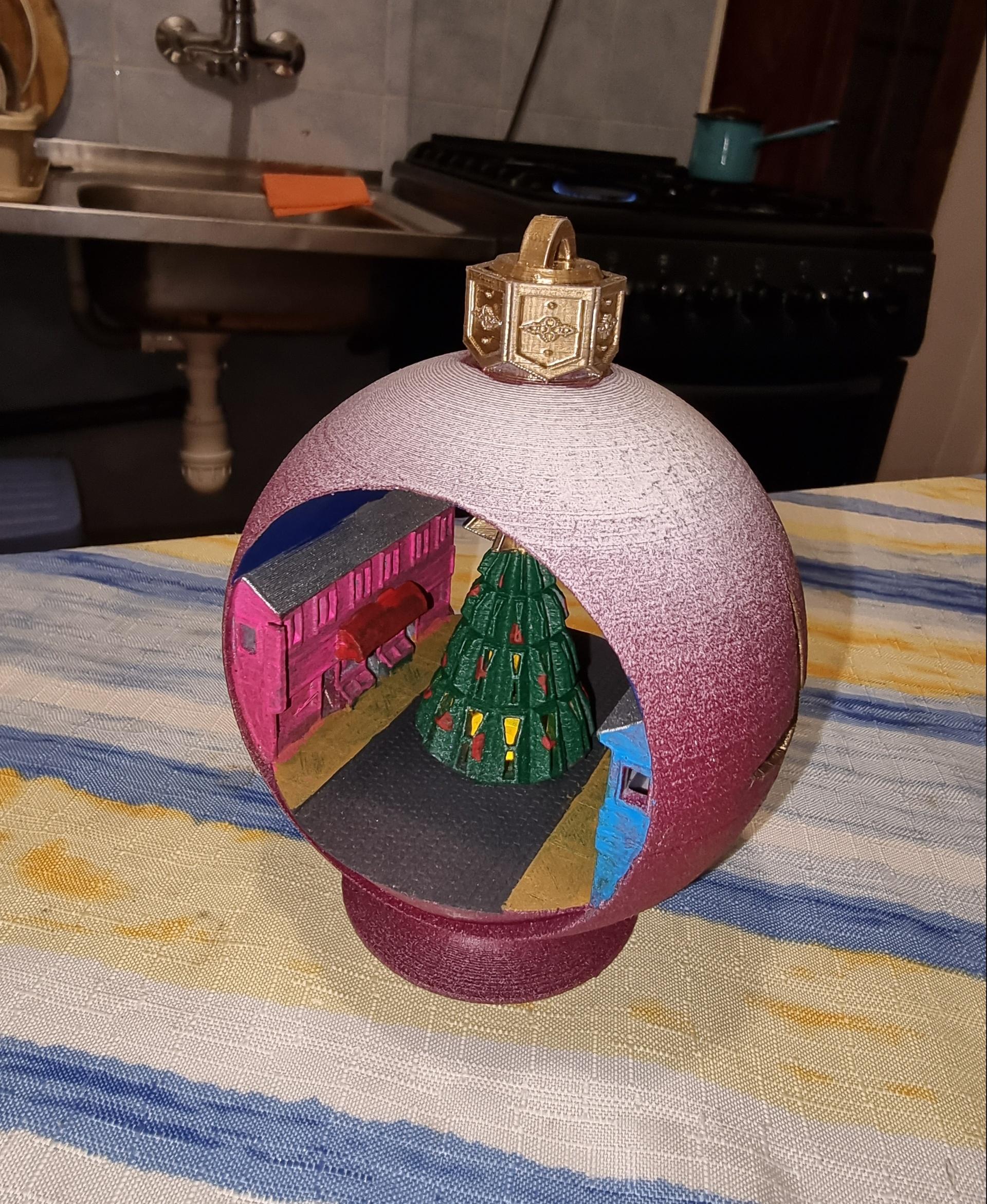 Snowglobe Votive Ornament - Xmas Town 3d model
