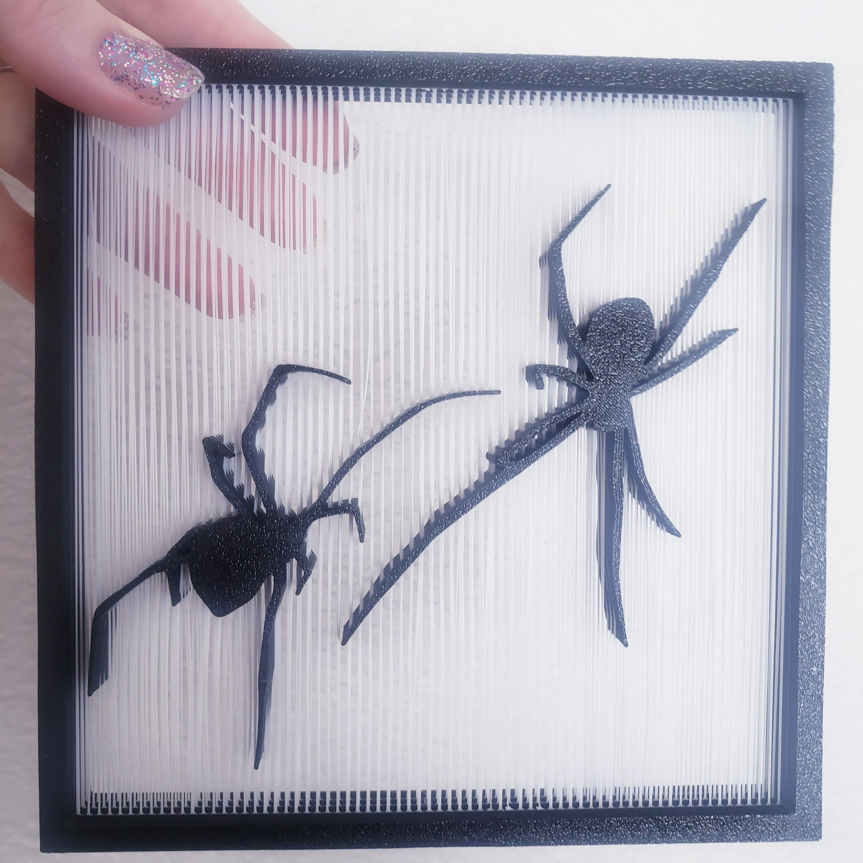 Black Widow Spider Realistic Spiders String Art 3d model