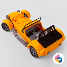 Foldable Caterham Super 7 3d model