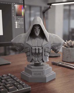 Reaper Bust Statue Figurine 3d model