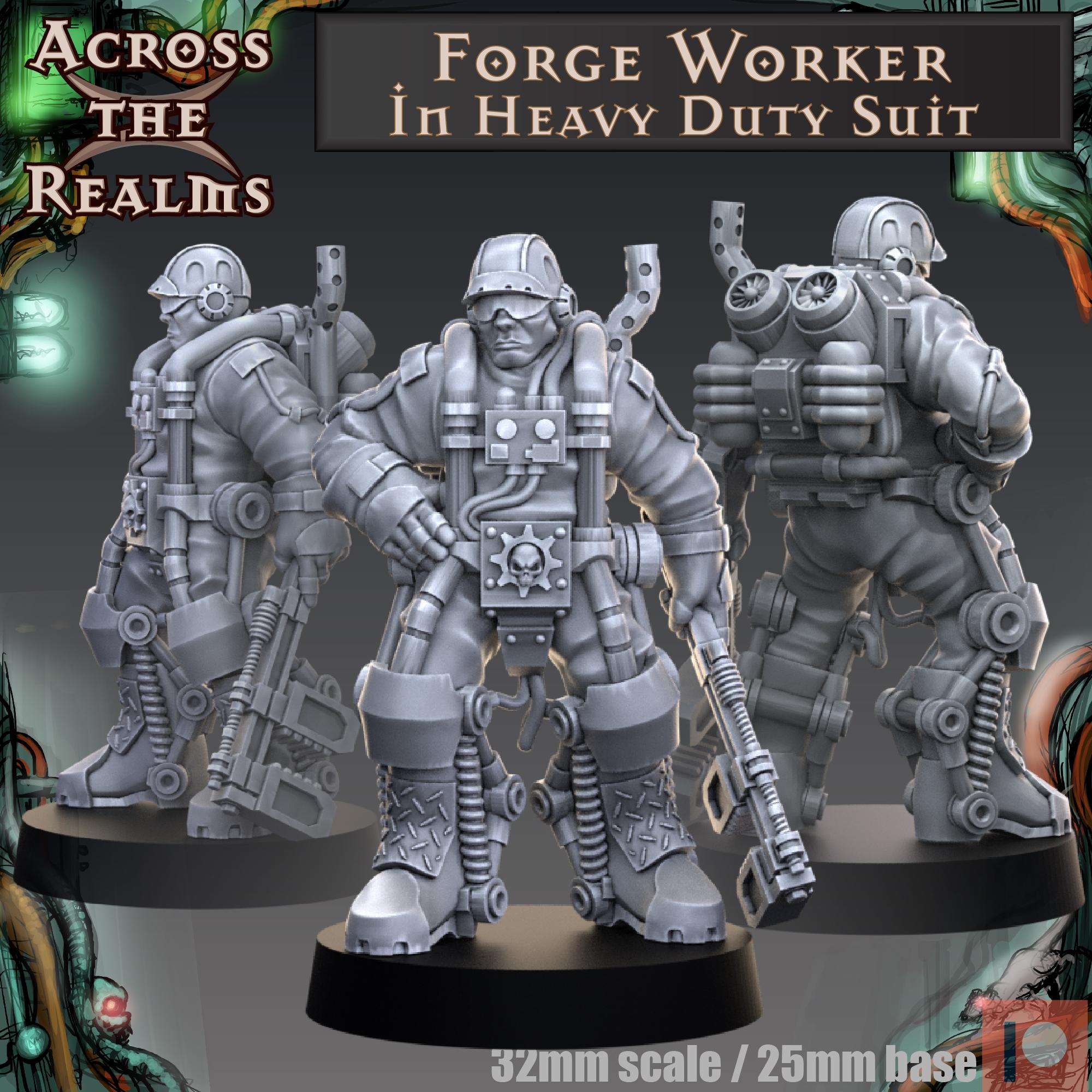 Forge Worker in Heavy Duty Suit 3d model