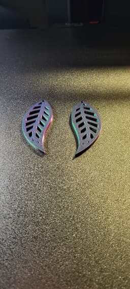 Leafy Boho Chic Earrings 3d model