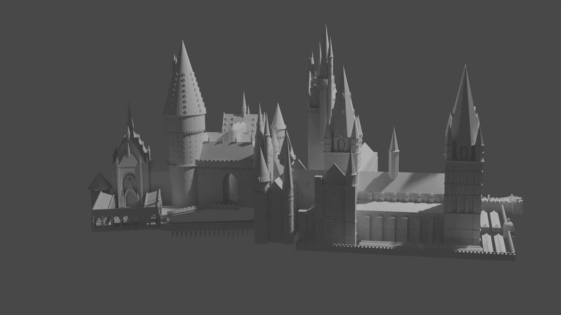 HOGWARTS CASTLE 3DPRINT 100 TO 1 3d model