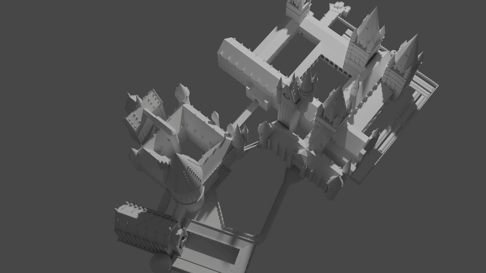 HOGWARTS CASTLE 3DPRINT 100 TO 1 3d model