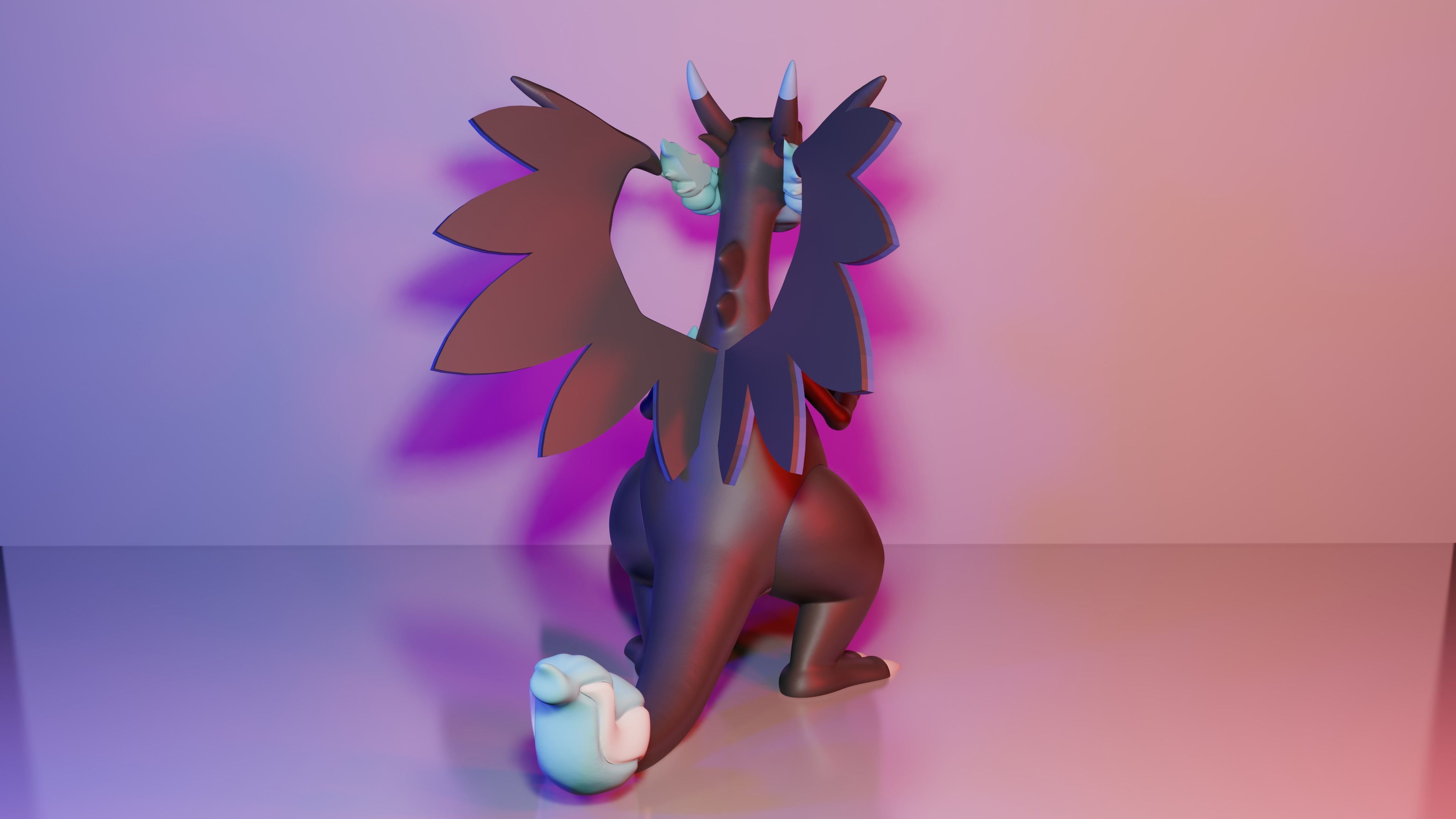 Mega Charizard X - Multiparts 3d model