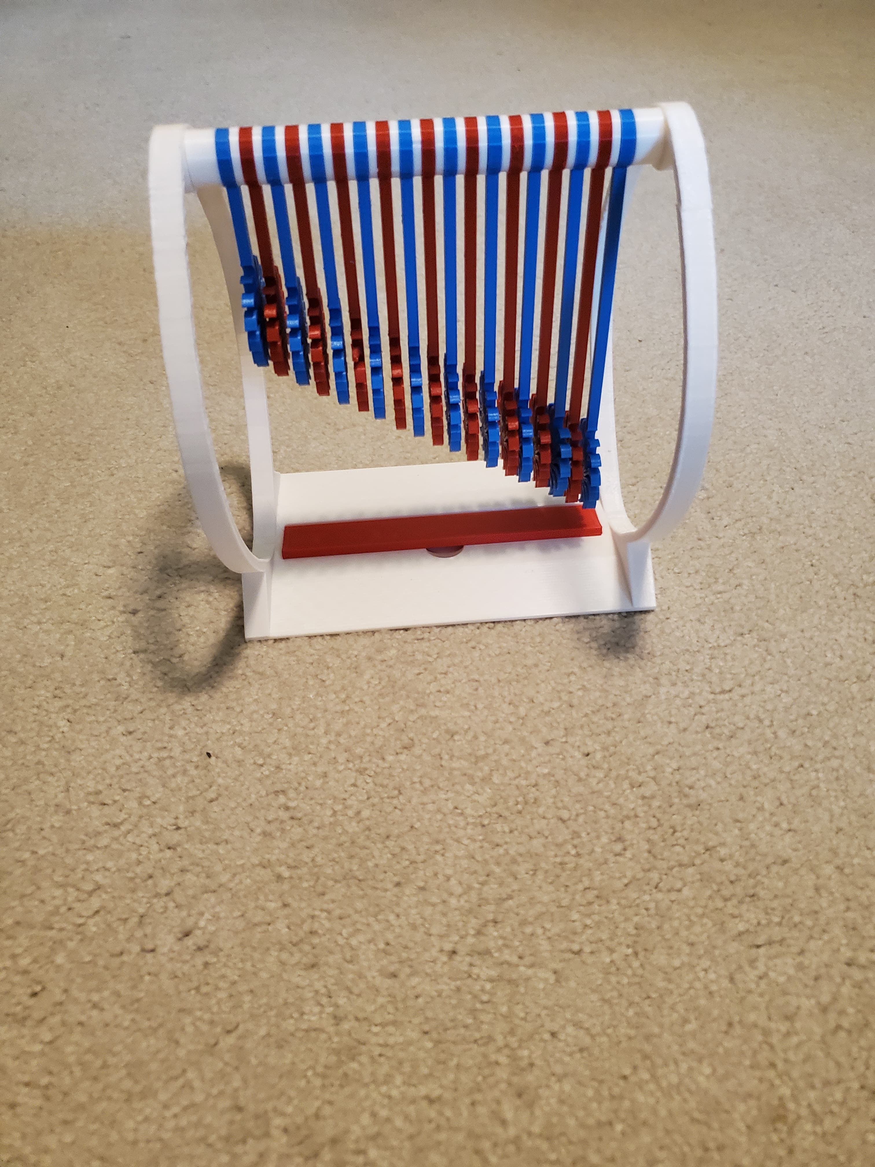 Nice model. Thank you.
Brought to light a Z axis issue with my Ender 3 V3 SE.
I need to find a way to add weight to each pendula so that it will swing longer.