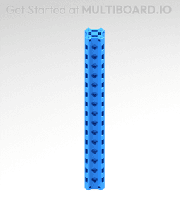 8 MU - Small Thread - X Multiboard Beam 3d model