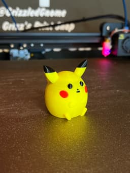 Chubby Pikachu - Print in Place 3d model