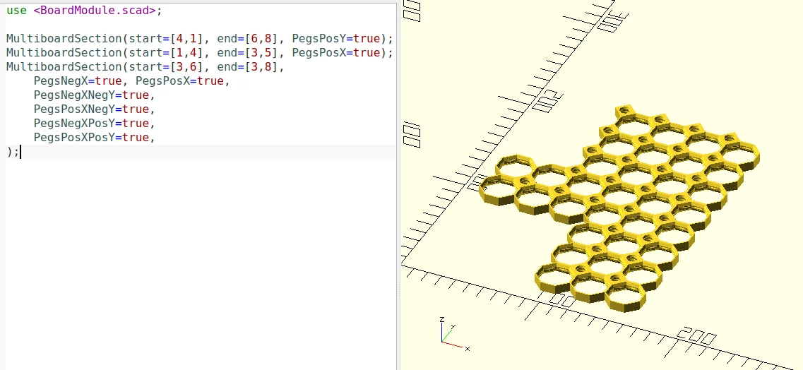 Multiboard OpenSCAD generator 3d model