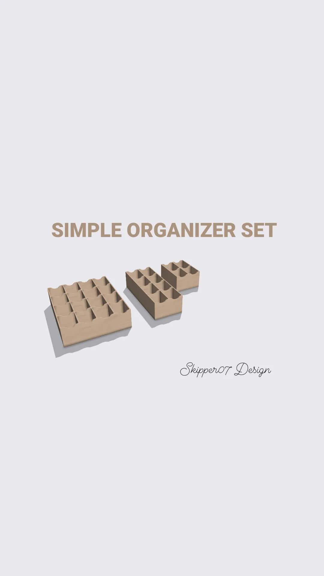 Simple Organizer Set 3d model