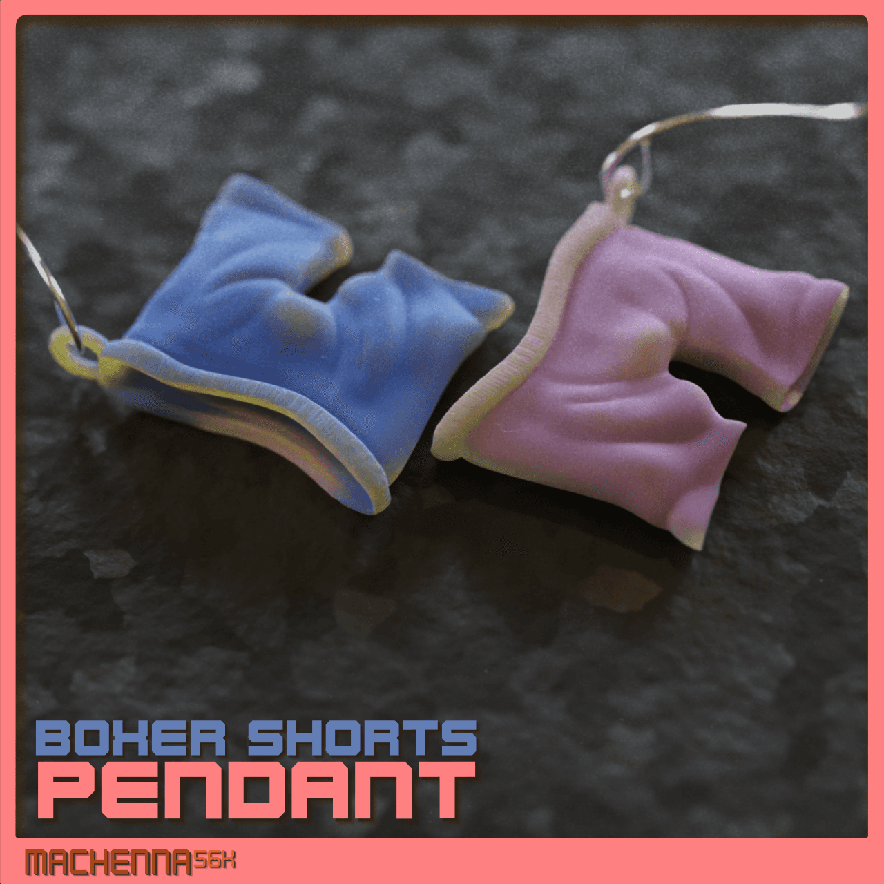 Boxer Shorts Pendant 3d model