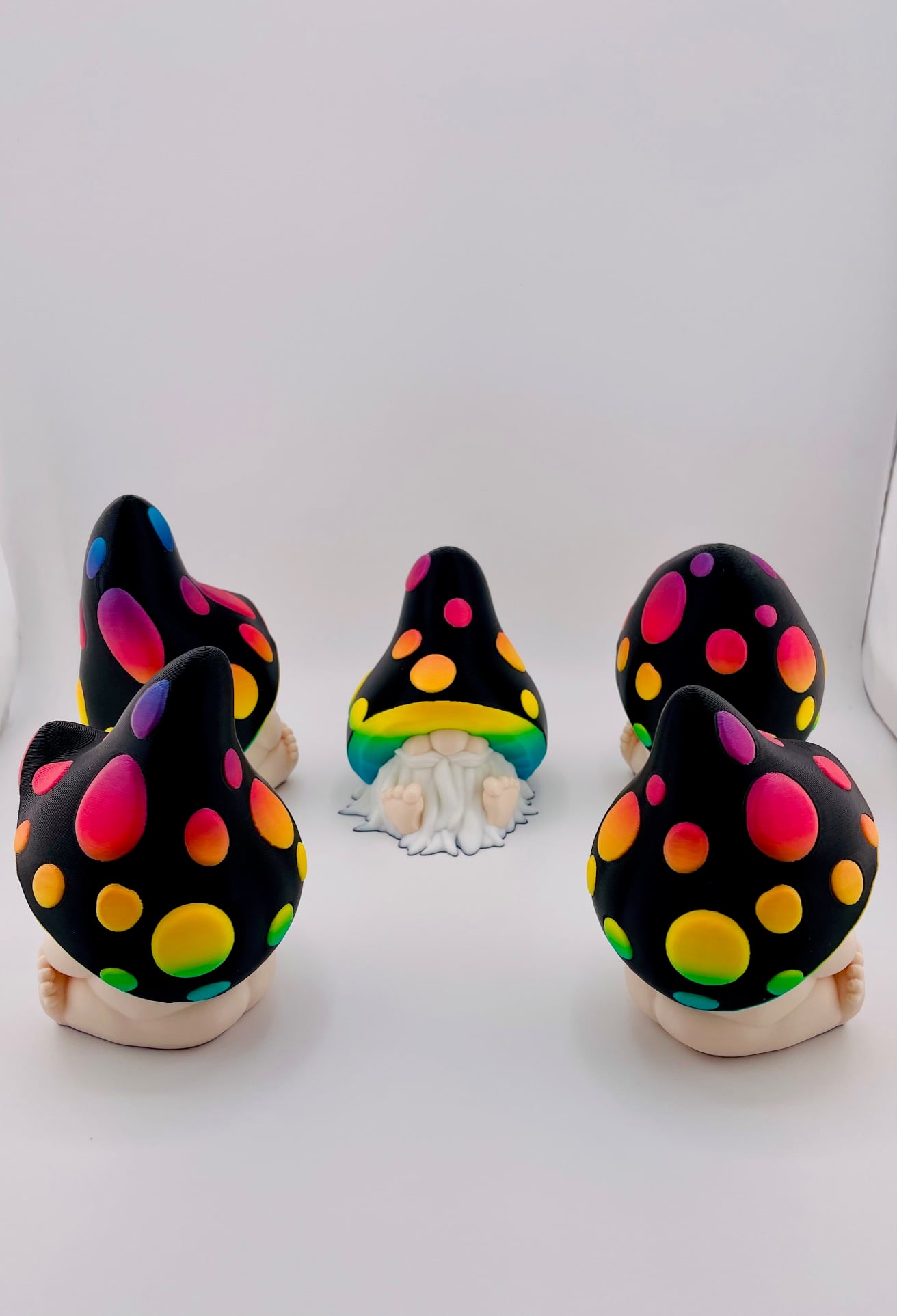 Mushroom Gnome Set 3d model