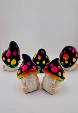 Mushroom Gnome Set 3d model