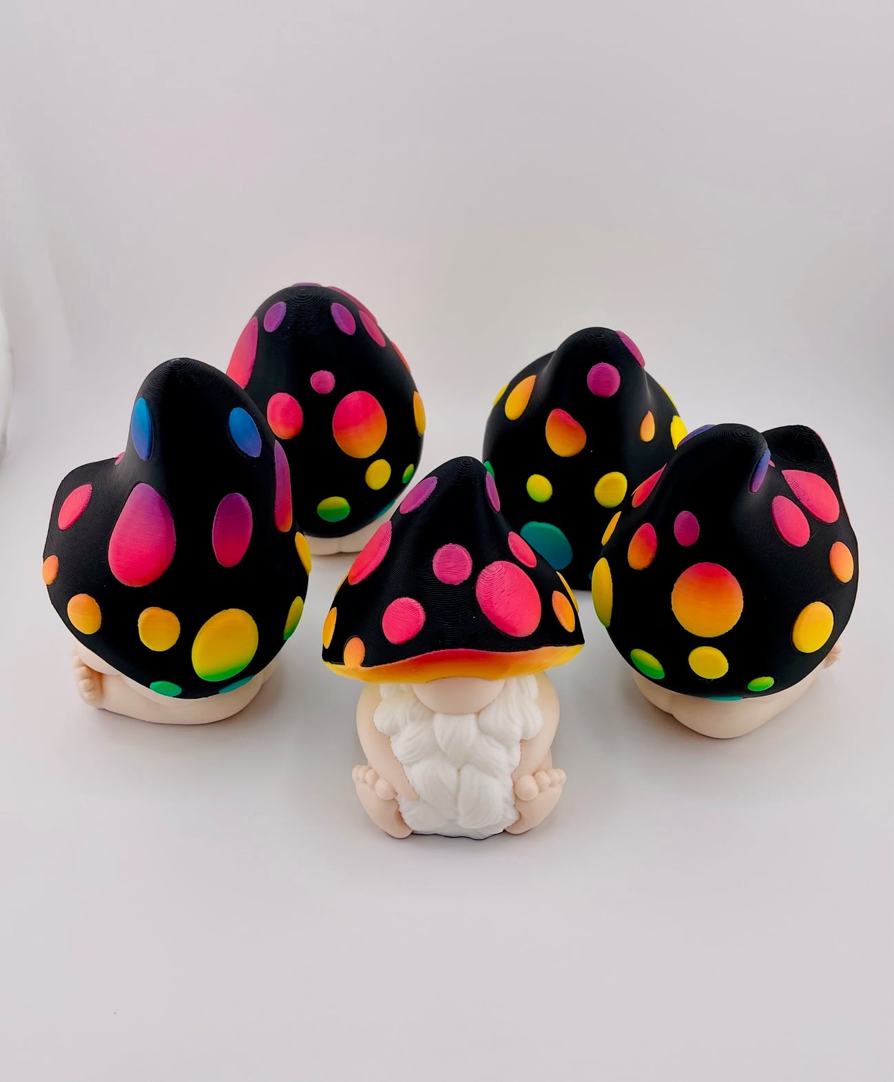 Mushroom Gnome Set 3d model