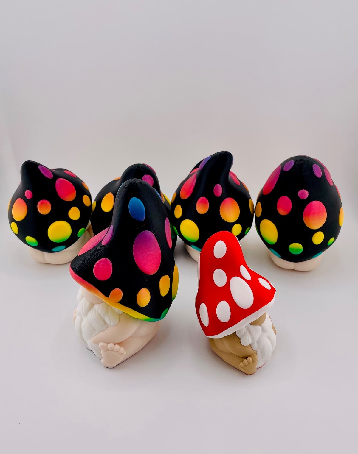 Mushroom Gnome Set 3d model