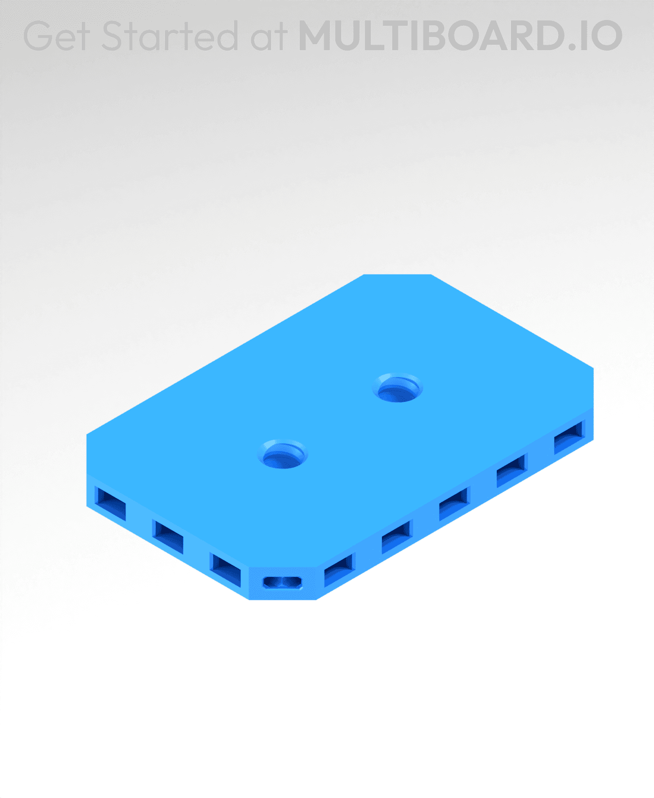 3x2 MU - Small Thread MU - MultiBoard Plate 3d model