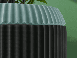 Sei Planter Pot, Scalloped Reverse | Small, Medium, Large | Self Watering and Drip Tray 3d model