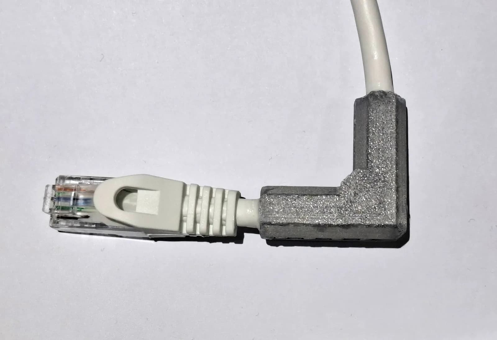 Right Angle Ethernet Cable Holder 3d model
