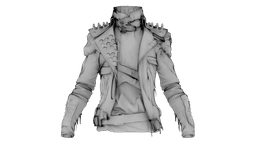 Denim Leather Jacket 3d model
