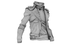 Denim Leather Jacket 3d model