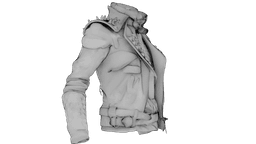 Denim Leather Jacket 3d model