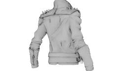 Denim Leather Jacket 3d model
