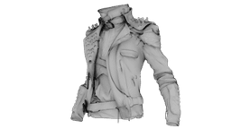 Denim Leather Jacket 3d model