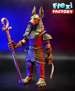 Flexi Factory Anubis with 3mf and XL/Cut versions! 3d model