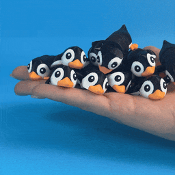 Cute Flexi Pets Penguin (Toy, Keychain & Magnet) 3d model