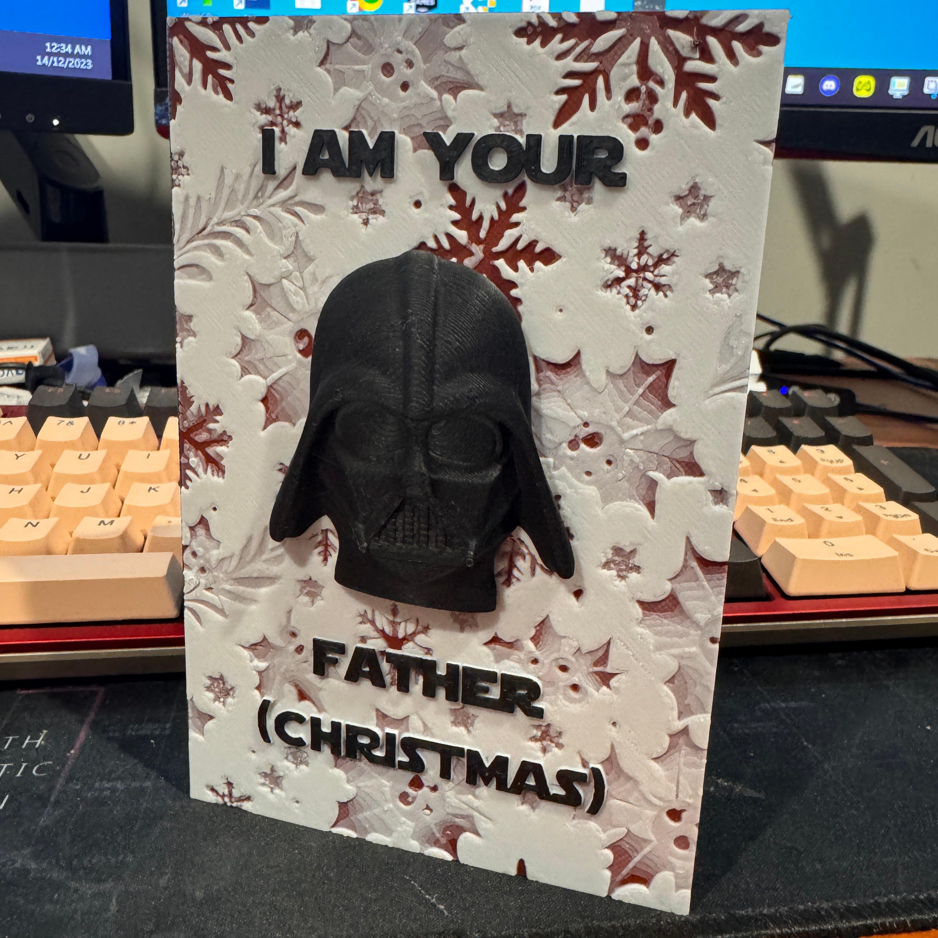 I am your Father (Christmas) Card - Print in Place Christmas Card 3d model