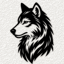 mountain wolf 6 wall art home decor 3d model