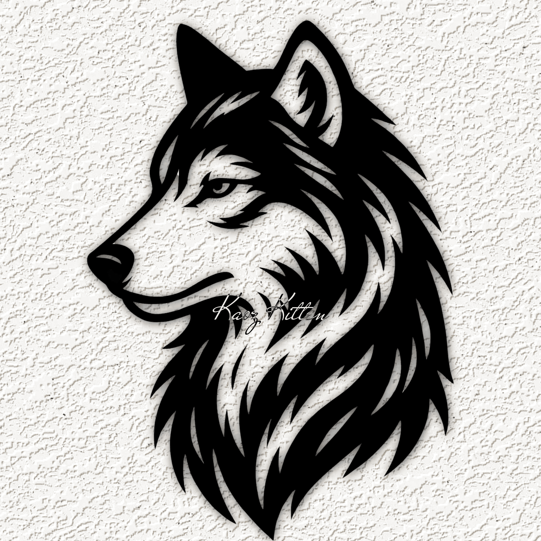 mountain wolf 6 wall art home decor 3d model