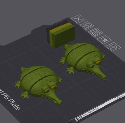 flexi chubby crocodile keychain 3d model