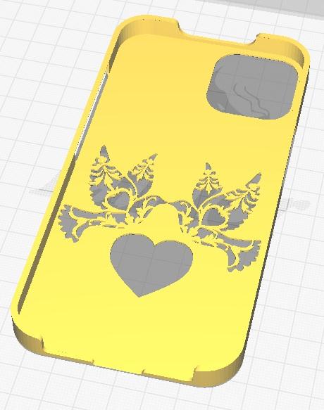 iphone 14 case lovebirds 3d model