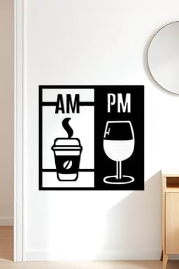 AM/PM Wall Art, Wall Decor, Home Decor 3d model