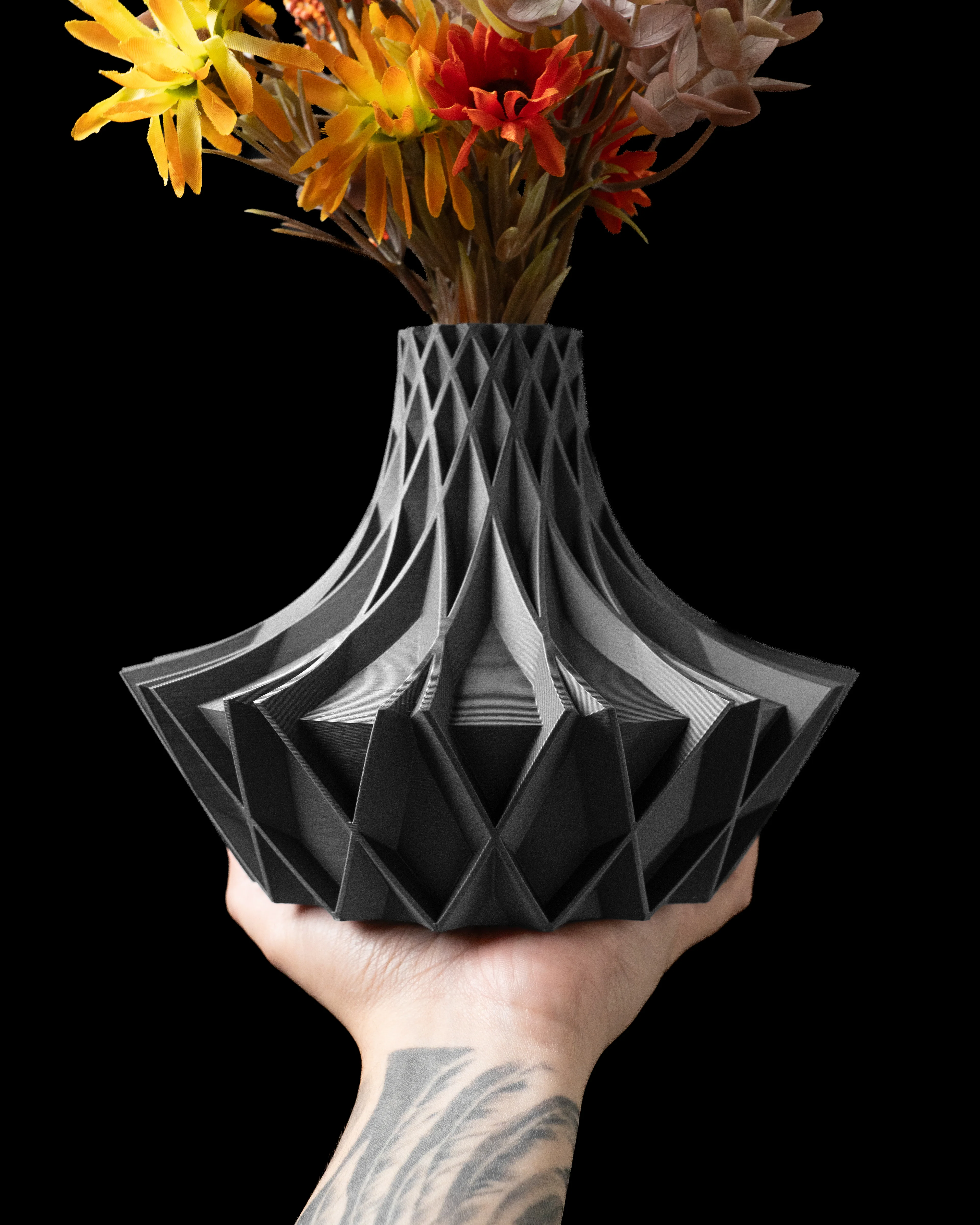 The Arkan Short Vase, Modern and Unique Home Decor for Dried and Preserved Flower Arrangement 3d model