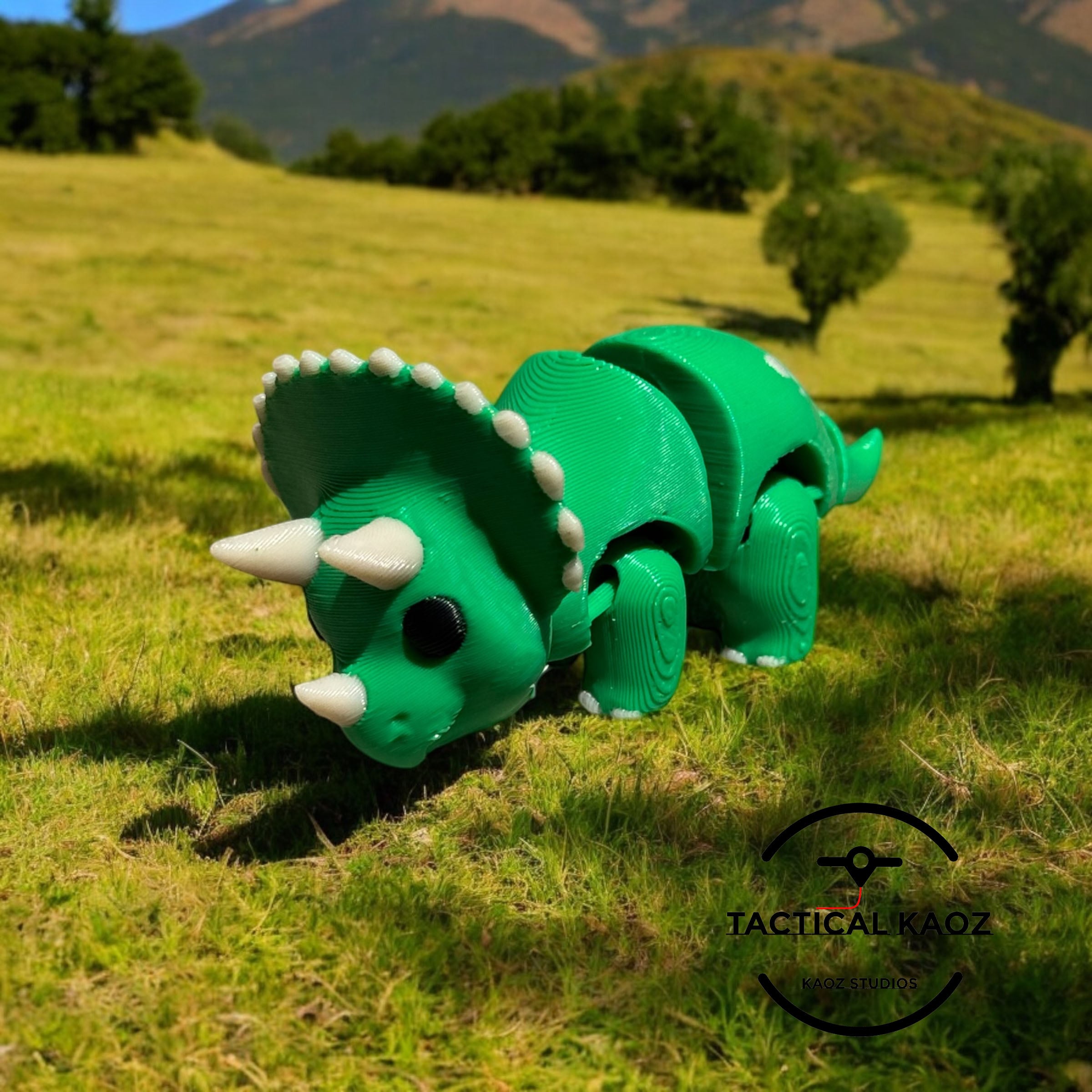 Triceratops Flexy Articulated- Pose and Play 3d model