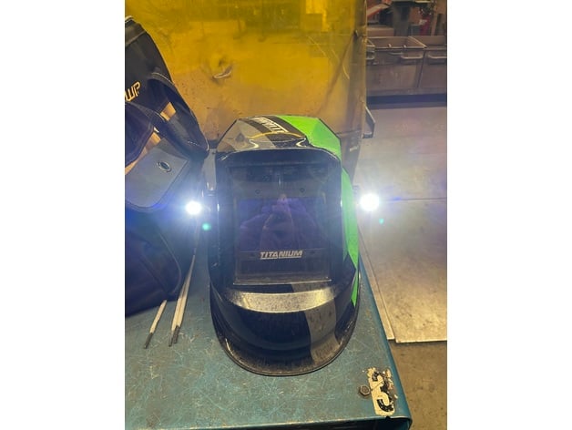 Welding Hood Light Clips 3d model