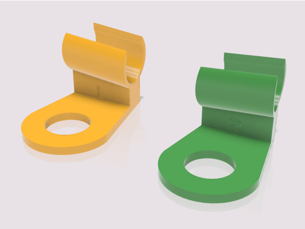 Welding Hood Light Clips 3d model