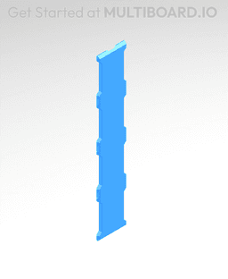 2 LU Bin Fit - II Cover Locked Lite Rail - (4 MU Rail) 3d model