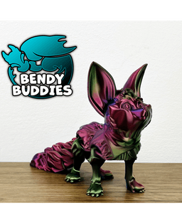 Foxi Fox / Cute Animal Articulated / Print-in-Place Tailed Creature / Feline Beast / Creature World 3d model