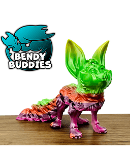 Foxi Fox / Cute Animal Articulated / Print-in-Place Tailed Creature / Feline Beast / Creature World 3d model