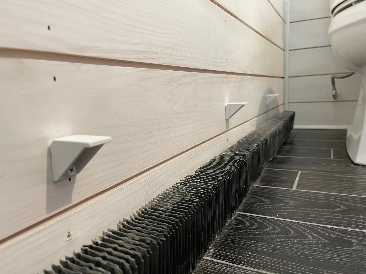 Baseboard heater cover wall bracket 3d model