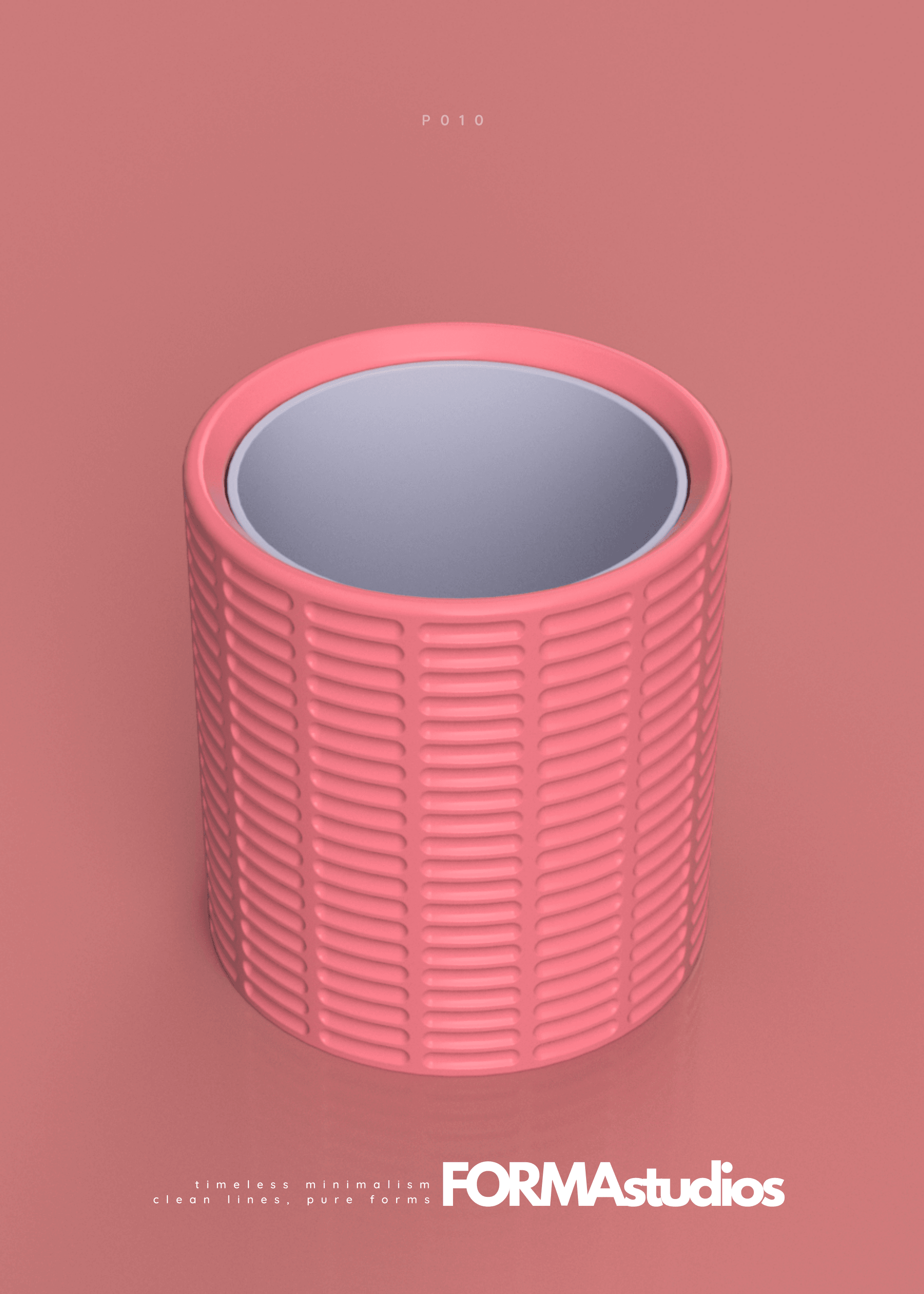 Planter with drip tray - FORMAstudios P010 3d model