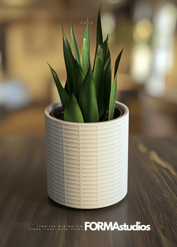Planter with drip tray - FORMAstudios P010 3d model